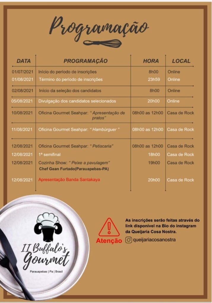 Abertura do II Buffalo’s Gourmet é nesta quinta-feira, 12