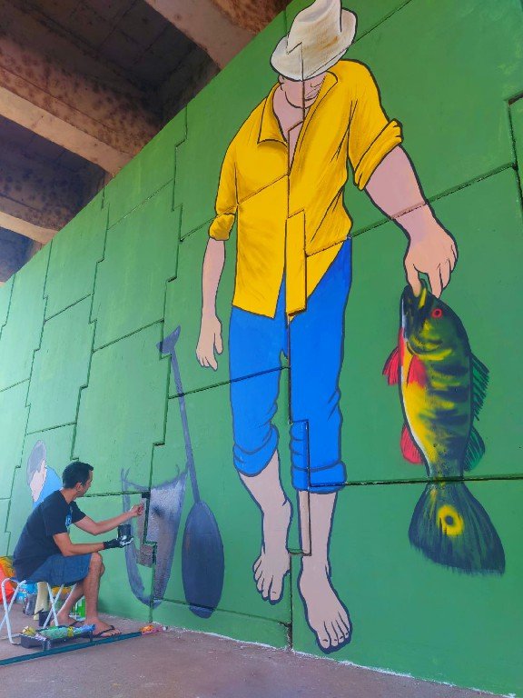 Arte destaca beleza amazônica nos viadutos de Marabá