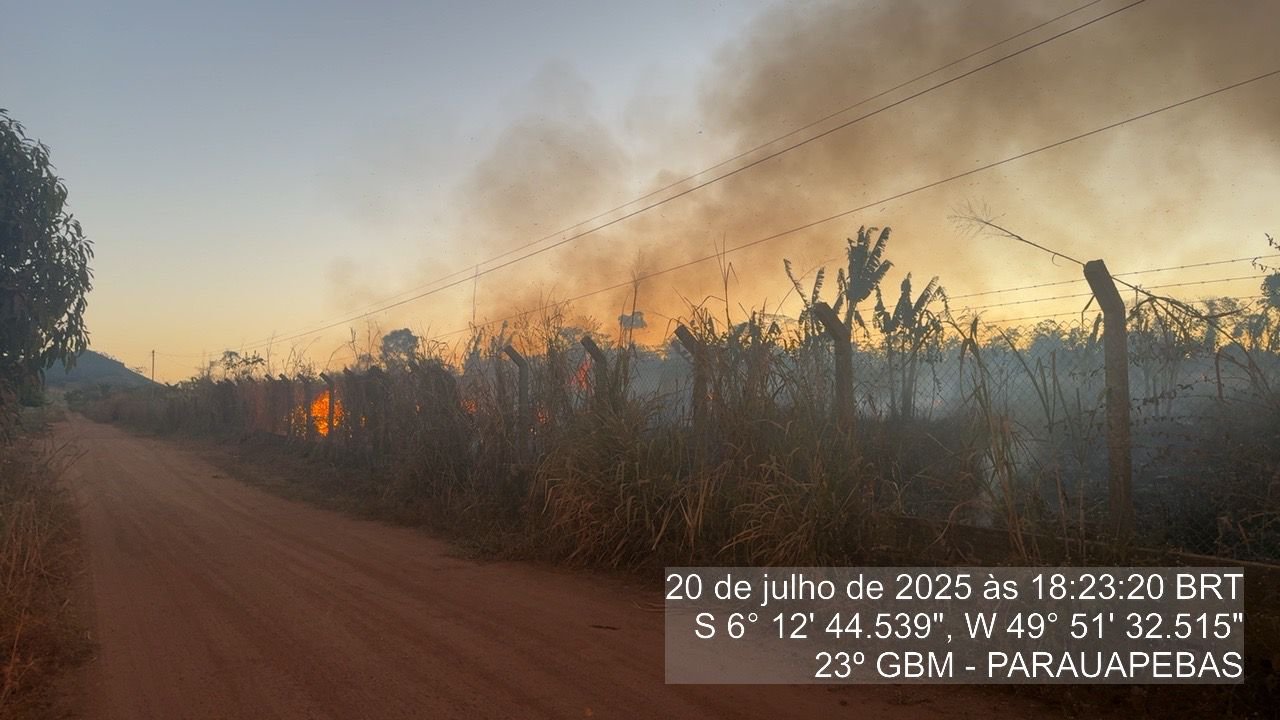 Incêndio em Parauapebas mobiliza força-tarefa