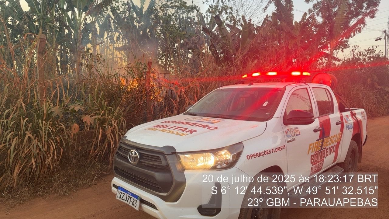 Incêndio em Parauapebas mobiliza força-tarefa