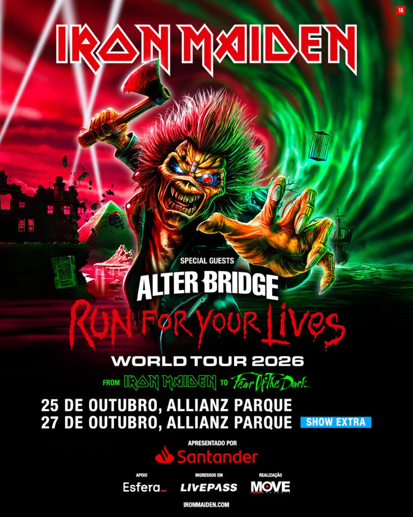 Iron Maiden volta ao Brasil com turnê de 50 anos